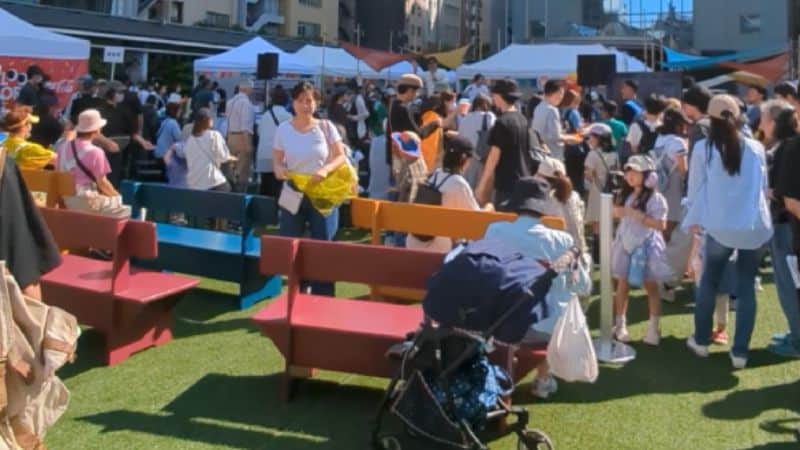 赤坂サカスで開催された地球を笑顔にする広場2024春の会場全景