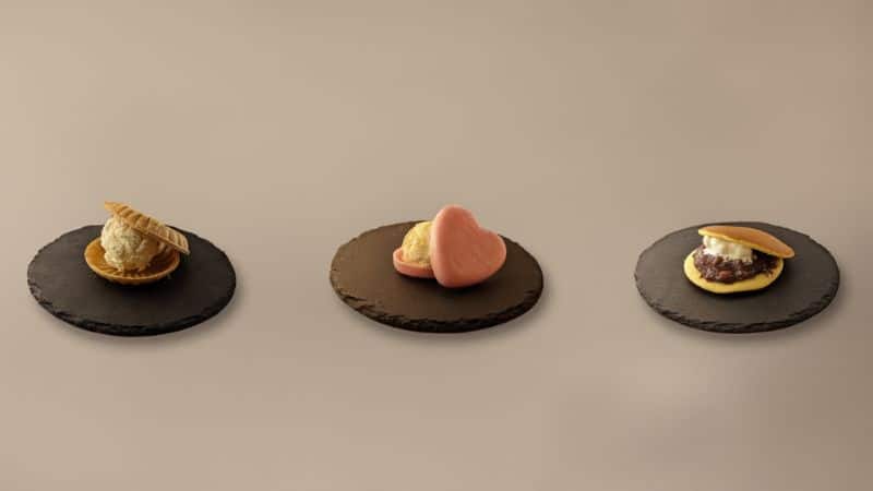 どら焼きと最中などデザートメニュー